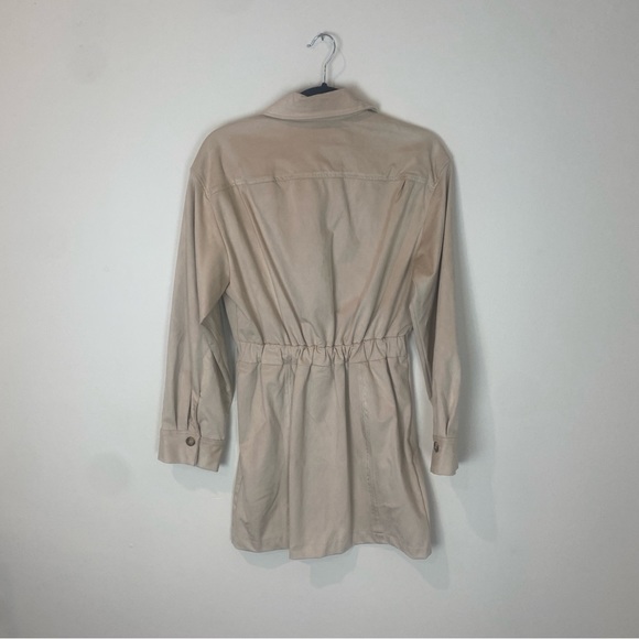 NWOT | Zara Faux Suede Button Up Mini Dress - Tan - Medium - Picture 7 of 10